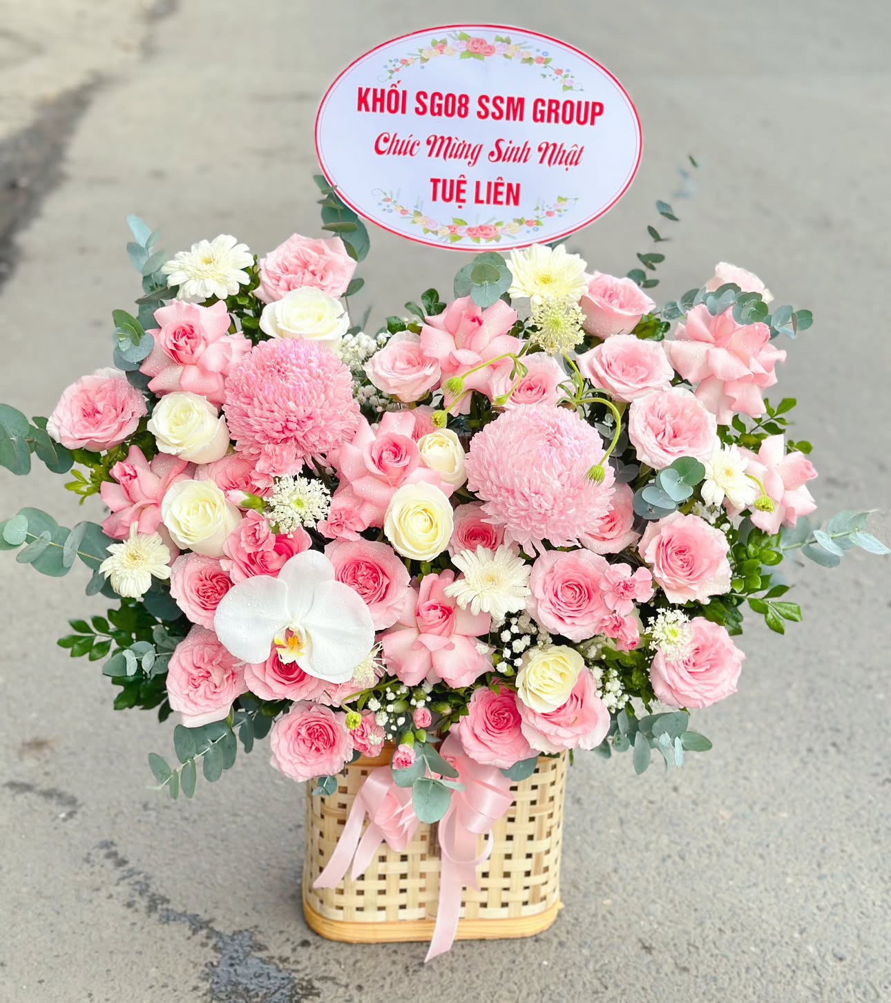 Giỏ hoa hồng mix