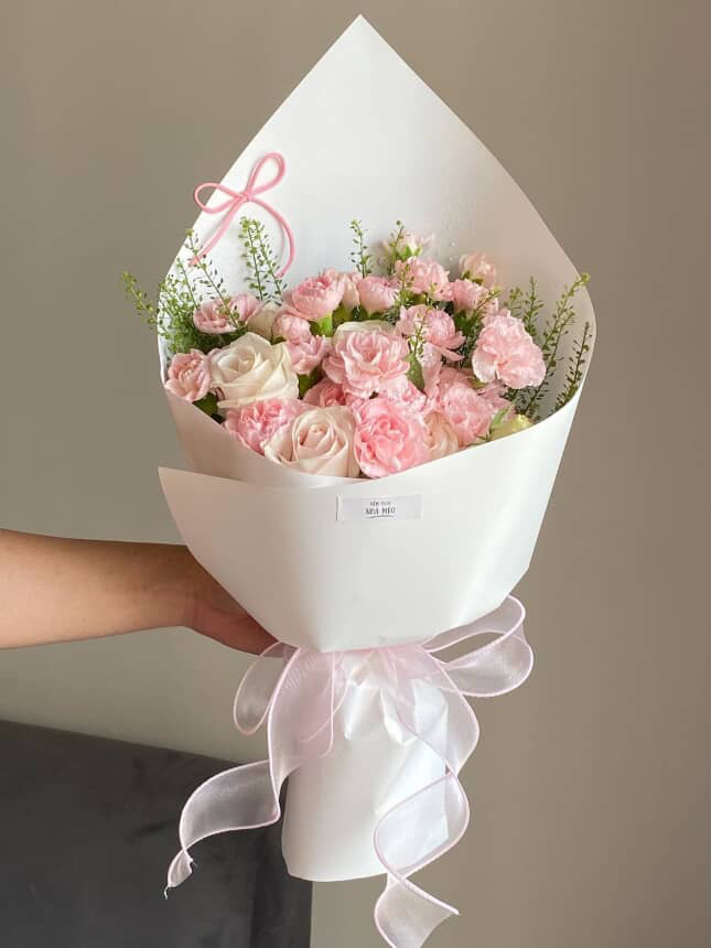 Bó hoa mix hồng S